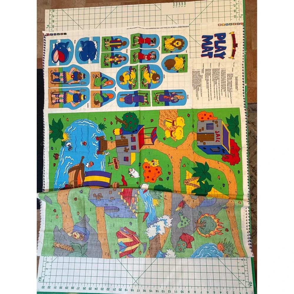 Vintage The Beginners Bible Play Mat Fabric Panel VIP Fabrics Cotton DIY Sewing